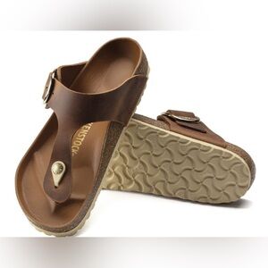Birkinstock Gizeh Big Buckle Size 38 Color: Cognac